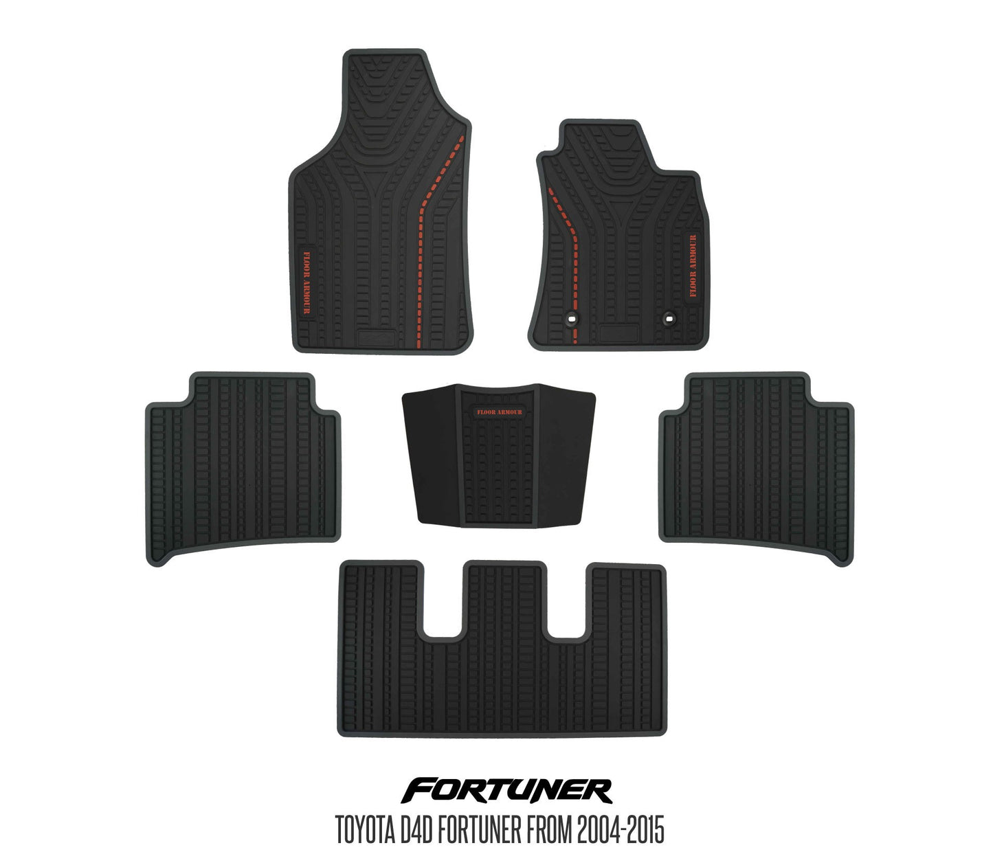 Rubber Floor Mats (Toyota Fortuner D-4D)