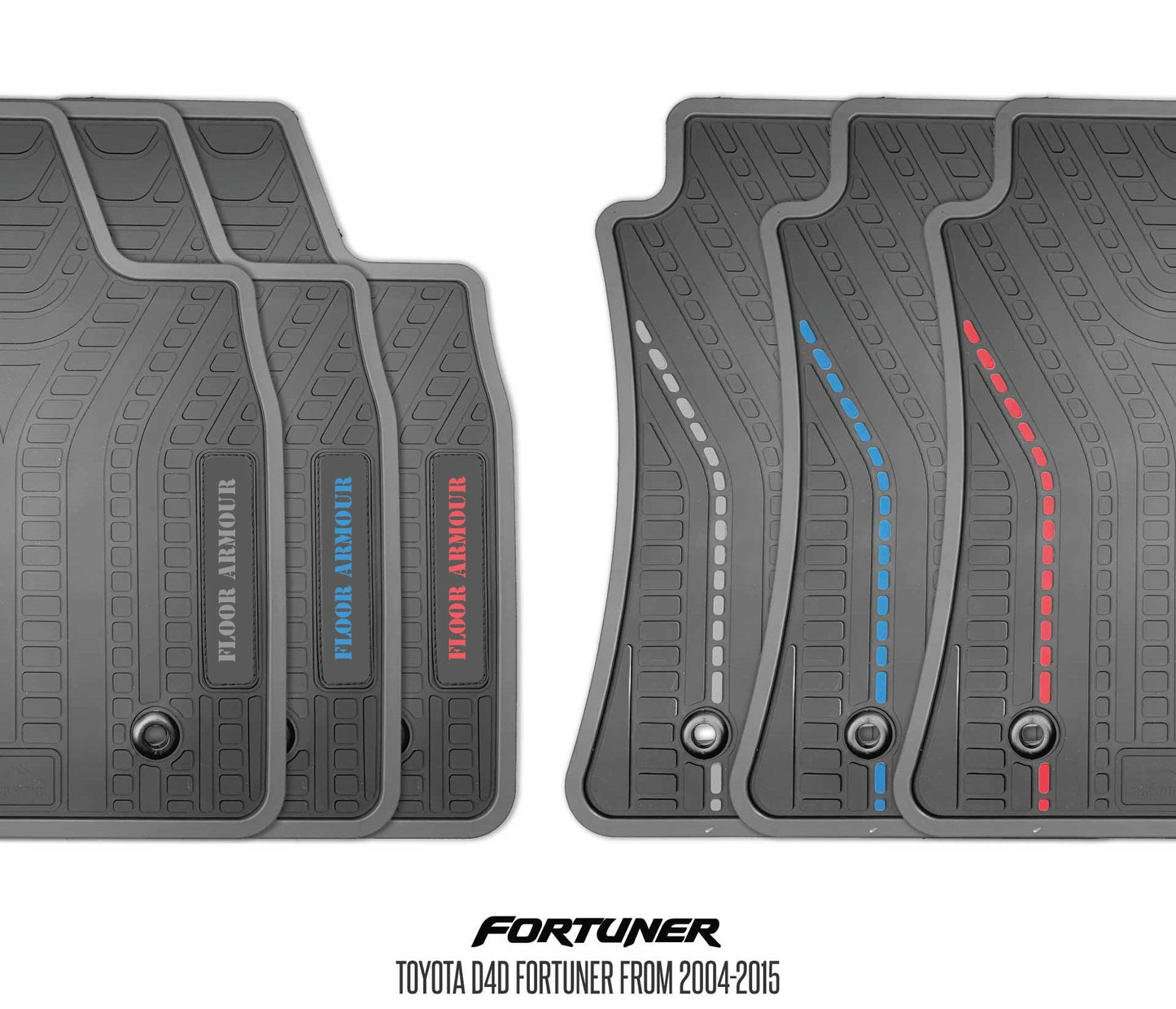 Rubber Floor Mats (Toyota Fortuner D-4D)