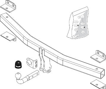 VW TOUAREG (7LA, 7L6, 7L7) Fixed tow bar Closed Off-Road Vehicle