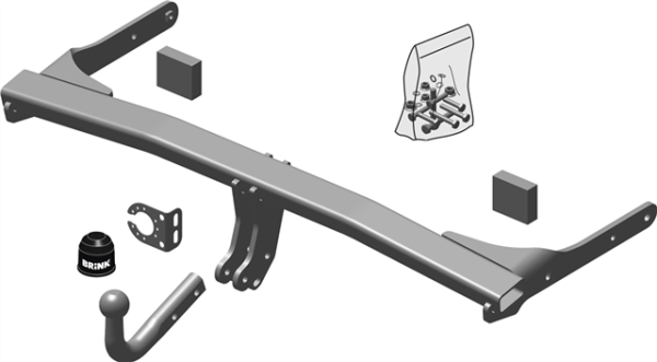 VW CC (358) Fixed tow bar Coupe