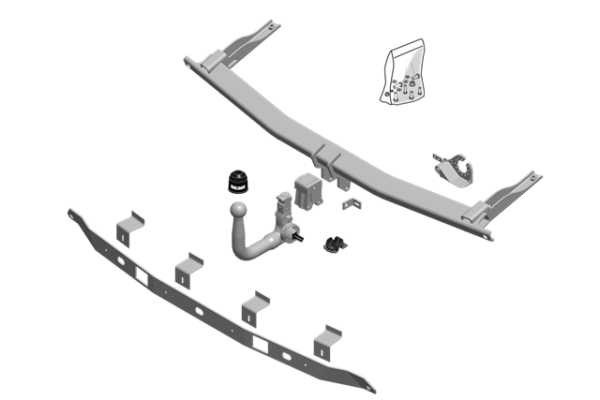 VW CADDY IV Box (SAA, SAH) Estate (SAB, SAJ) BMU Detachable Tow Bar Box