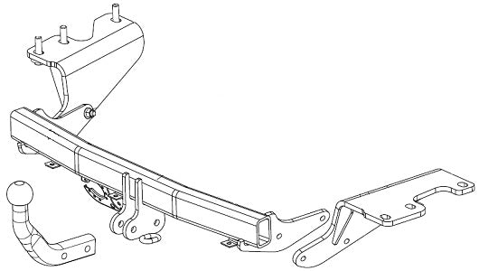 TOYOTA VERSO S (_P12_) Fixed tow bar MPV